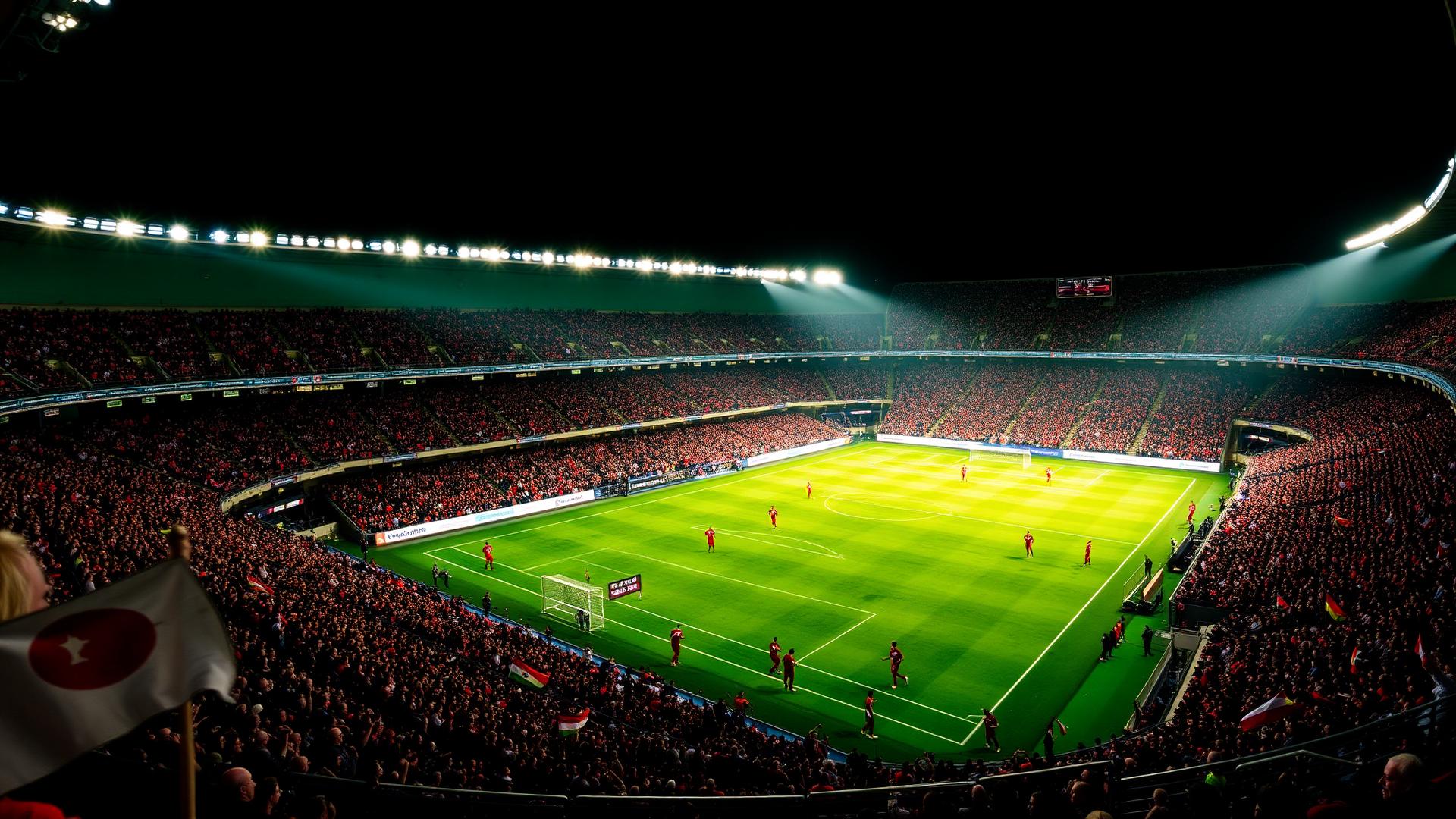 Stade de football lors d'un match de Coupe du Monde